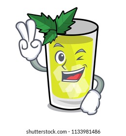Two finger mint julep character cartoon Two finger mint julep character cartoon