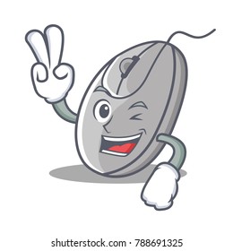 Two finger mouse character cartoon style