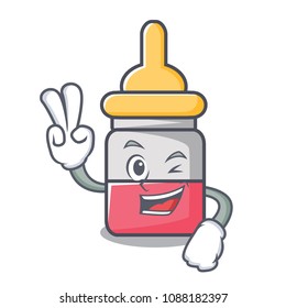 Two finger nassal drop character cartoon