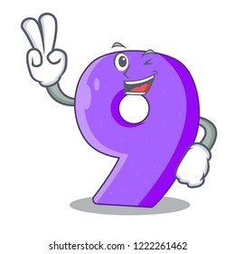 Two finger number nine athletics the shaped character