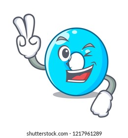 Two finger the number zero on a cartoon