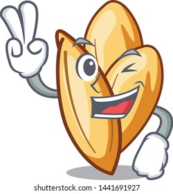 Two finger orzo pasta placed on mascot plate