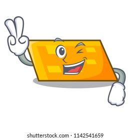 Two finger parallelogram character cartoon style