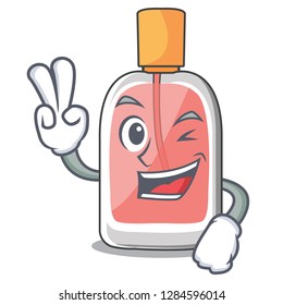 Two finger parfum botlle shape on the cartoon