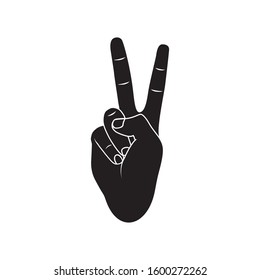 Hand Peace Outline Flat Images, Stock Photos & Vectors | Shutterstock