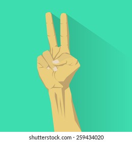 Two finger peace sign