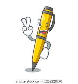 Two finger pen can be used for mascot