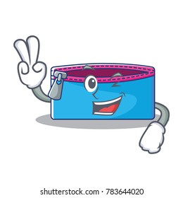 Two finger pencil case character cartoon