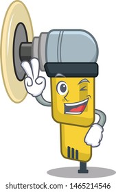 Two finger pneumatic sander in a cartoon drawer