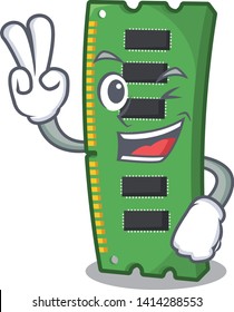 Two finger RAM memory card the mascot shape