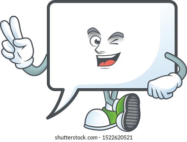 Two finger rectangle bubble for comic column text.