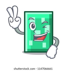 Two finger rectangle character cartoon style