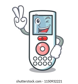 Two finger remote control character cartoon