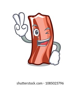 Two finger ribs character cartoon style