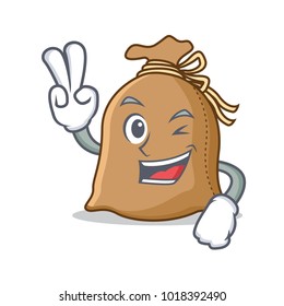 Two finger sack character cartoon style