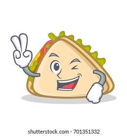 Two finger sandwich character cartoon style