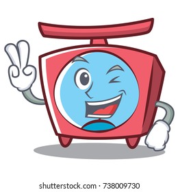 Two finger scale character cartoon style