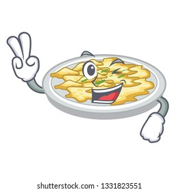 Two finger scrambled egg in the character pan