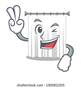 Two finger shower curtains in the character bathrooms