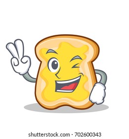 Two finger slice bread cartoon character