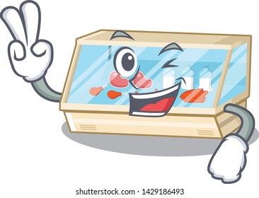 Two finger trade counter next to cartoon tables