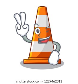 Two finger traffic cone on Made in cartoon