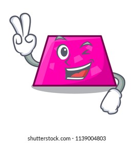 Two finger trapezoid character cartoon style