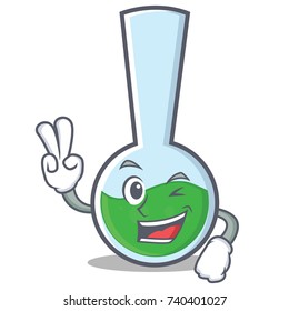 Two finger tube laboratory character cartoon