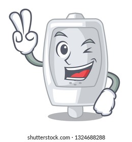 Two finger urinal in the a cartoon shape