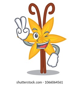 Two finger vanilla character cartoon style