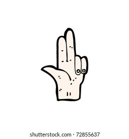 two fingers cartoon