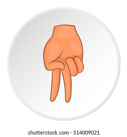 Two fingers down gesture icon. cartoon illustration of Two fingers down vector icon for web