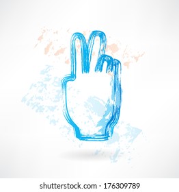 two fingers grunge icon