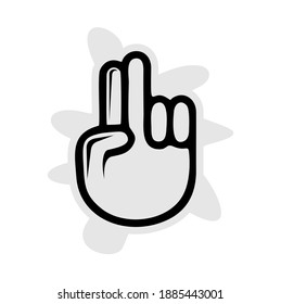 two fingers of a hand icon isolated on white background from body parts collection.