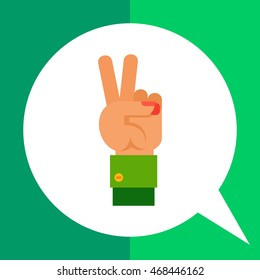 Two Fingers Up Icon