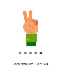 Two Fingers Up Icon