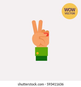 Two Fingers Up Icon