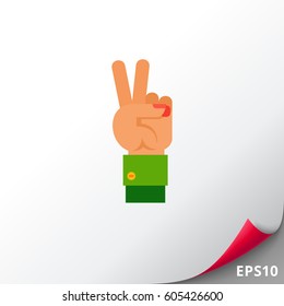 Two Fingers Up Icon