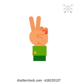 Two Fingers Up Icon