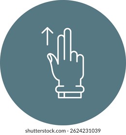 Two Fingers Up Line vector Icon Design