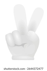 Two fingers sign. vector illustration