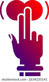 Two Fingers Tap and Hold Line vector Icon Design