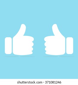 two fingers to the top