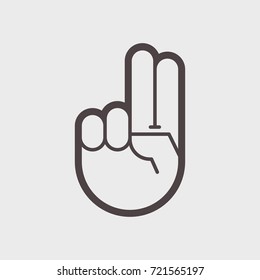 two fingers up, A vow of oaths, oaths. Vector illustration