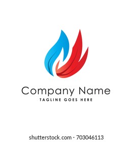 two fire logo template