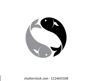 two fish facing the face