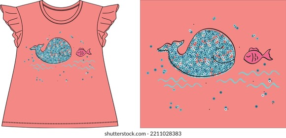 TWO FISH HAPPY MOOD t shirt graphic design vector illustration \
