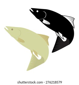 Two Fish Icon On White Background Stock Vector (Royalty Free) 276218579 ...