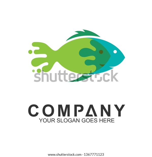 Two Fish Logo Design Templatefishing Vector Stock Vector (Royalty Free ...