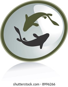  two fishes in a eclipse	